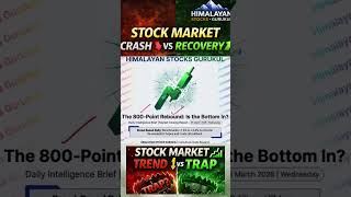 STOCK MARKET CRASH 📉 VS RECOVERY📈, TRAP VS TREND!