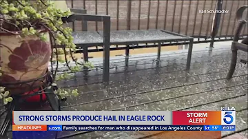 Latest storm brings rain, hall to parts of Southern California