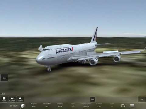 Boeing 747 going backwards! Reverse thrusters doing their job a bit too well.
