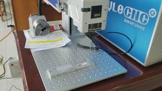 STJ-50F fiber laser marking with cyclops camera for deep engraving