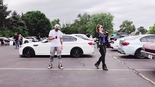 LIVING it UP SHOTYDABODY AND ANGEL MAMII performing at Car Show!