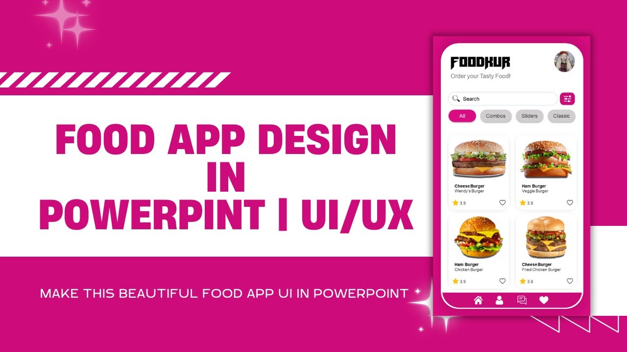 Food App Design in PowerPoint | UI/UX