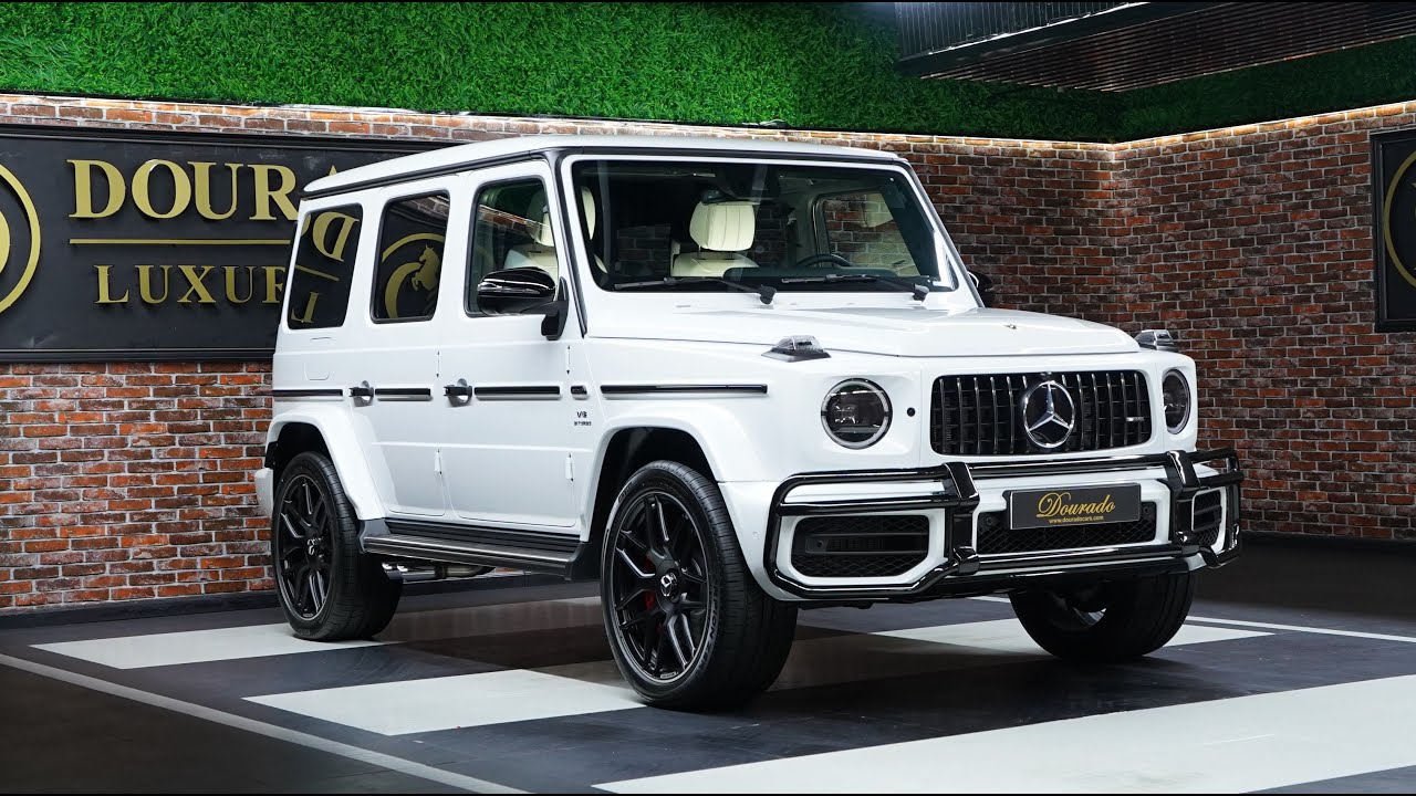 2022 White MercedesBenz AMG G63 douradoluxurycars YouTube