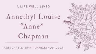 A Life Well Lived | Annethyl Louise "Anne" Chapman