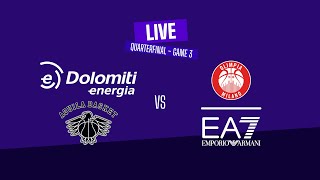 LIVE | Dolomiti Energia Trentino vs. EA7 Emporio Armani Milano | LBA Playoff UnipolSai 2024 | G3
