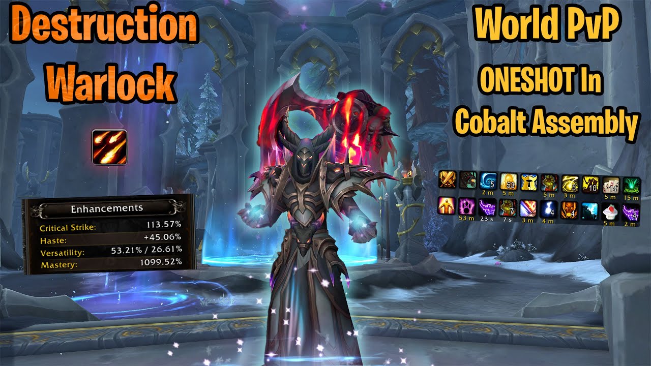 ONESHOT in Cobalt Assembly - World PvP - Warlock Destruction - [WoW 10.1.0 PvP]