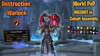 ONESHOT in Cobalt Assembly - World PvP - Warlock Destruction - [WoW 10.1.0 PvP]