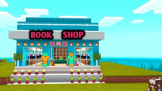 Minecraft Book Shop Tour | How To Build A Book Shop In Minecraft | Book Shop Tutorial In Minecraft