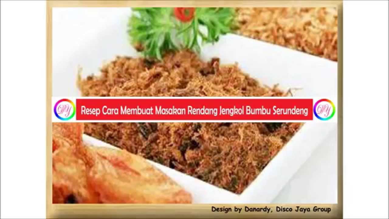  Resep Cara Membuat Masakan Rendang Jengkol Bumbu Serundeng YouTube