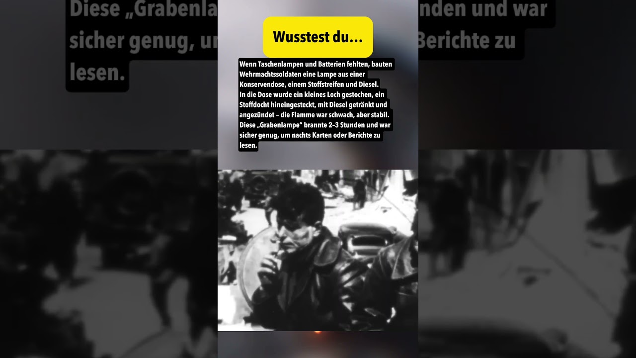 Wie Soldaten eine Lampe aus einer Dose bauten | Alltagstrick WW2