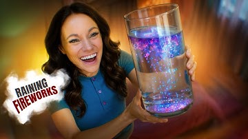 Raining Fireworks - Food coloring experiment for kids - Emily