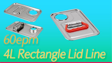 Fully Automatic 4L Rectangle Can Top Lid Line #METALPACKAGINGMACHINE