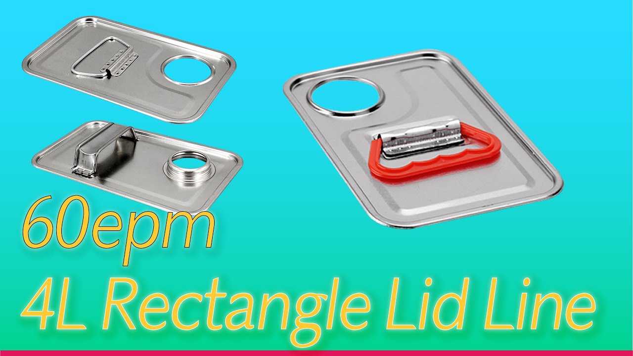 Fully Automatic 4L Rectangle Can Top Lid Line 