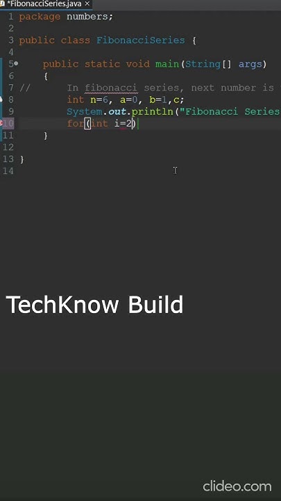 Fibonacci Series Program in Java | Watch full video for detailed ...