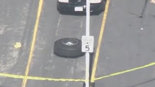 Witness describes tire from United flight falling into SFO parking lot