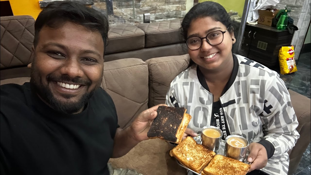 "ಅಡುಗೆ ಫ್ಲಾಪ್! 🤦‍♀️ಬಟರ್ ಚೀಸ್ ಬ್ರೆಡ್ ಮಾಡೋಕೆ ಹೋಗಿ, ಕಲ್ಲಿದ್ದಲು! 🪨😂 ಆಗಿದೆ. # Daily volgs # Theju Anand