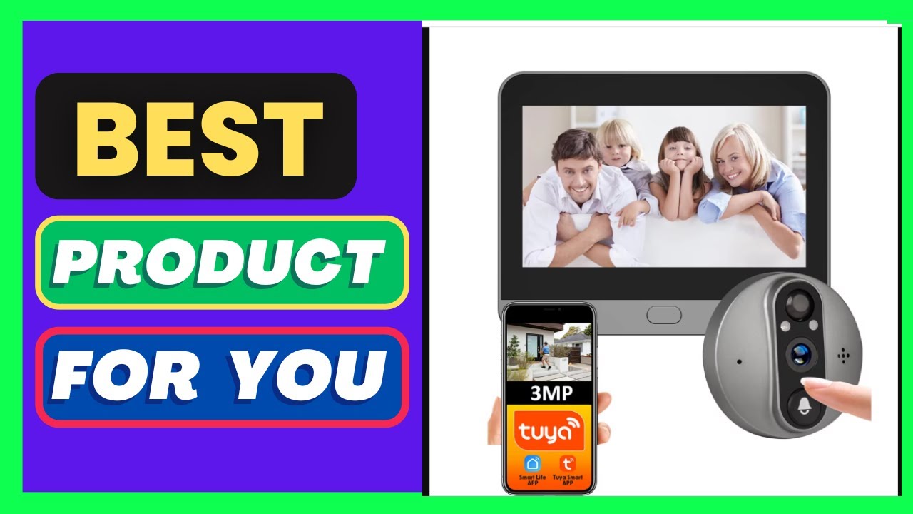 3MP Smart Life Tuya 1080P WiFi Door Bell Eye Peephole C