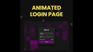 Animated Login Page with source code @VednaToVision