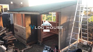 男の隠れ家DIY 2×4小屋作り方(その1)ログハウスルーティン田舎暮らしのvlog