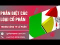 Phân biệt các loại cổ phần trong công ty cổ phần