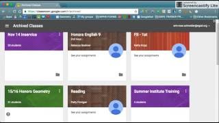 Classroom: Archiving & Reusing Posts