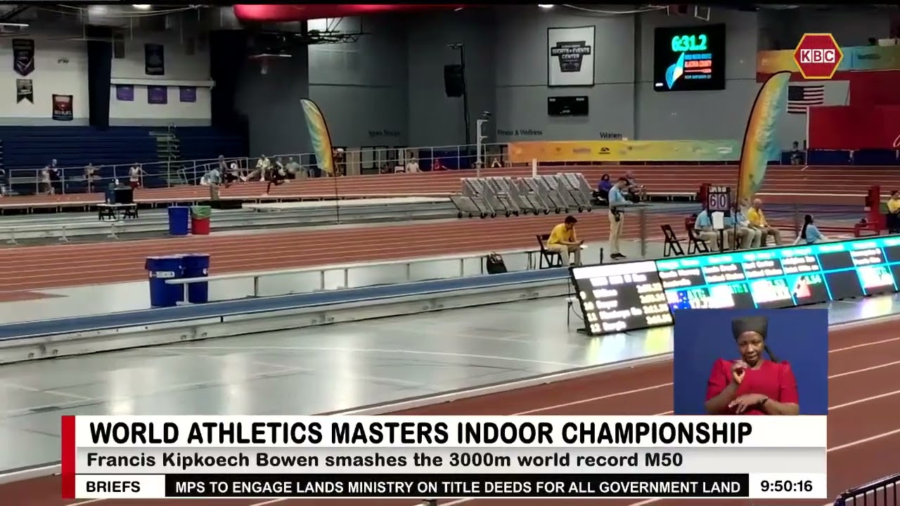 World Athletics Masters Indoor Championship I Francis Kipkoech smashes the 3000m world record M50