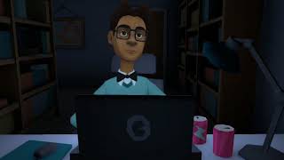 Samir and Scott Get into a fight. Later after the movie, Samir hacks Scott's laptop. Scott finds out