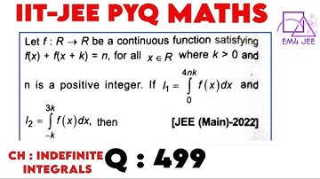 Let \( f: R \rightarrow R \) be continuous function satisfying \( f(x)+f(x+k)=n \), for all \( x \in