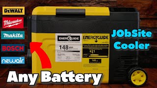 JobSite Cooler Battery Operated Cooler Refrigerator NewAir Review Test SetUp