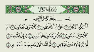 سورة التكاثر بصوت عبدالباري محمد