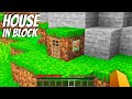 I found the HOUSE IN BLOCK in Minecraft ! What&#39;s INSIDE the SMALLEST HOUSE ? SMALLEST DOOR