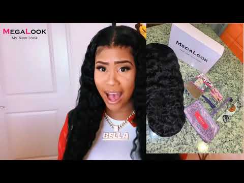 Honest Review TRANSPARENT LACE Water Wave Wig! |Megalook HAIR