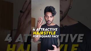 4 Hairstyle for Square face shape 🔥 #hairstyle #shorts