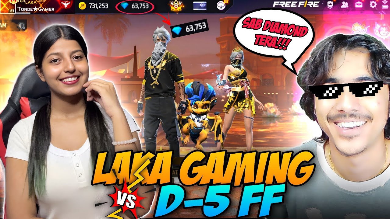 Laka Gaming против D5 FF Challenge || laka gaming бросили мне вызов 1 на 1 @LakaGamingz