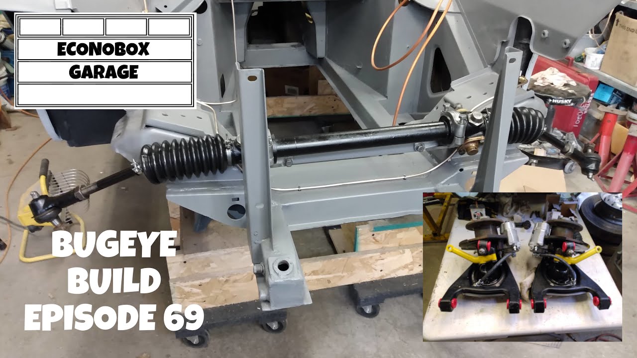 Calipers installed, old bushings removed, steering rack reassembled & filled. Bugeye Build Ep. 69!