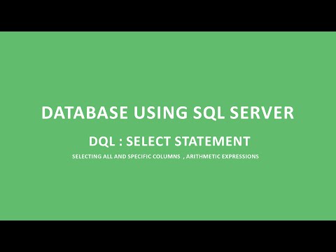 Lecture 23 - DQL : Select Statement part 1