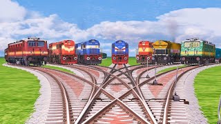 7 Locomotives O Running At Curved Forked Railroad Tracks Train Simulator Classic 22Relrod Tracks
