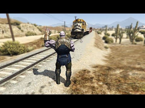 თანოსი vs მატარებელი რა მოხდება ? - GTA 5 ქართულად / Thanos vs train GTA 5 qartulad