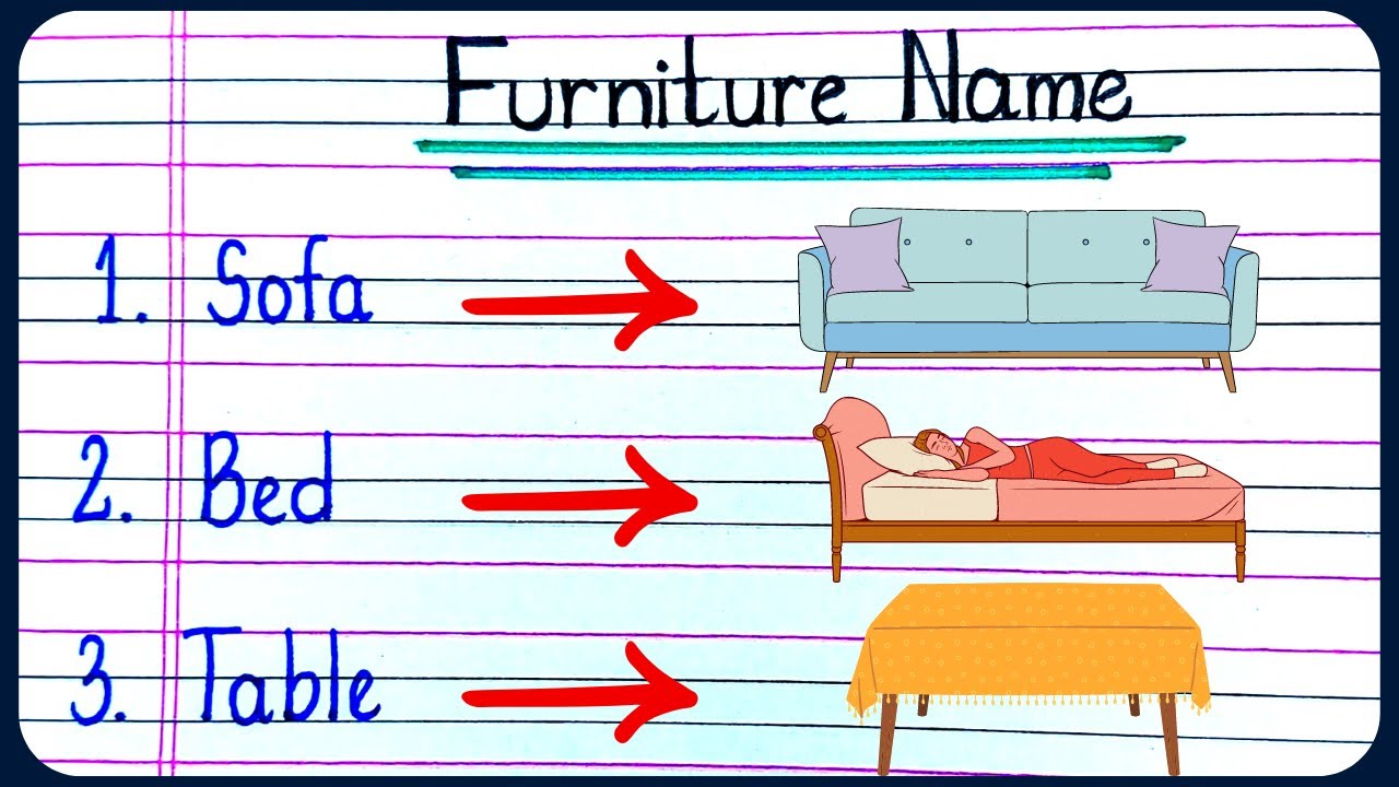 Learn Furniture Name In English