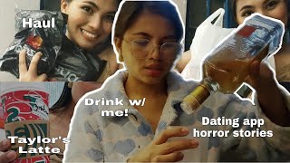 Saturday Vlog! Virtual Inuman + Dating apps horror stories, Random Haul, Trying out Taylor's Latte