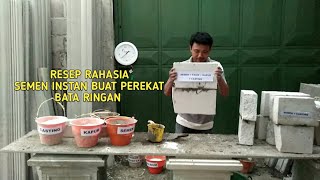 Resep Bahan Semen Instan Buat Perekat Bata Ringan Atau Hebel