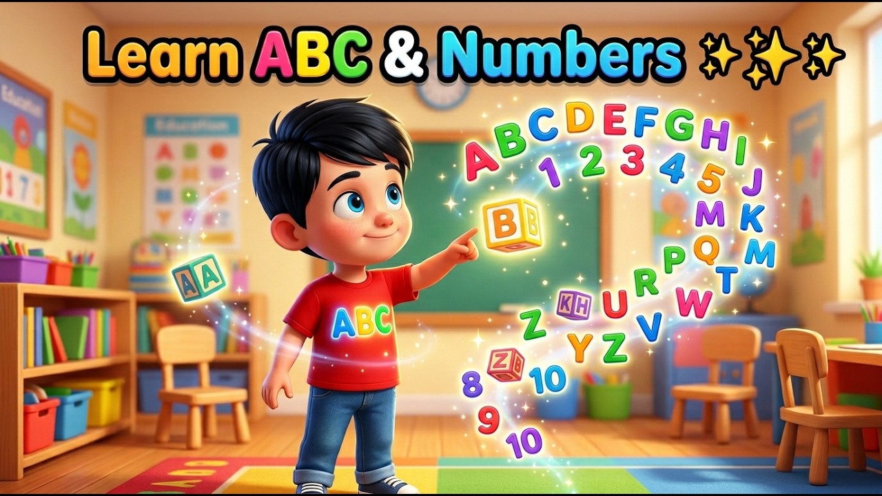 Learn ABC & Numbers 🔤🔢| Alphabet A to Z, Counting 1–20, Phonics Sounds ...
