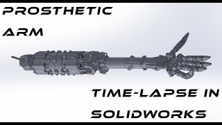 Prosthetic arm time-lapse, in Solidworks.