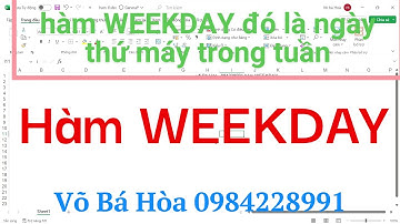 Bài 22 hàm WEEKDAY   excel cơ bản