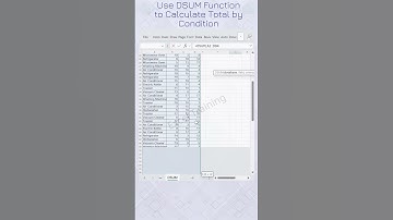 DSUM Function in Excel