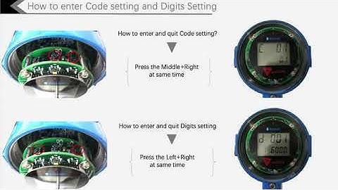 VFM60 Vortex Type Flowmeter Code Setting by Button