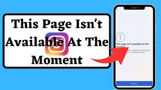 Fixed This Page Isnt Available At The Moment On Instagram Instagram Not Working 2023 Iphone