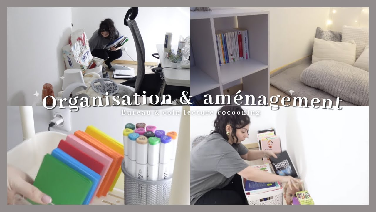 Aménagement & Organisation : Bureau et Coin Lecture Cocooning | Nouvelle Bibliothèque 📚✨