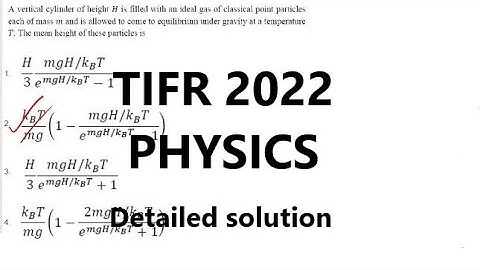 TIFR 2022 physics solutions (statistical mechanics)