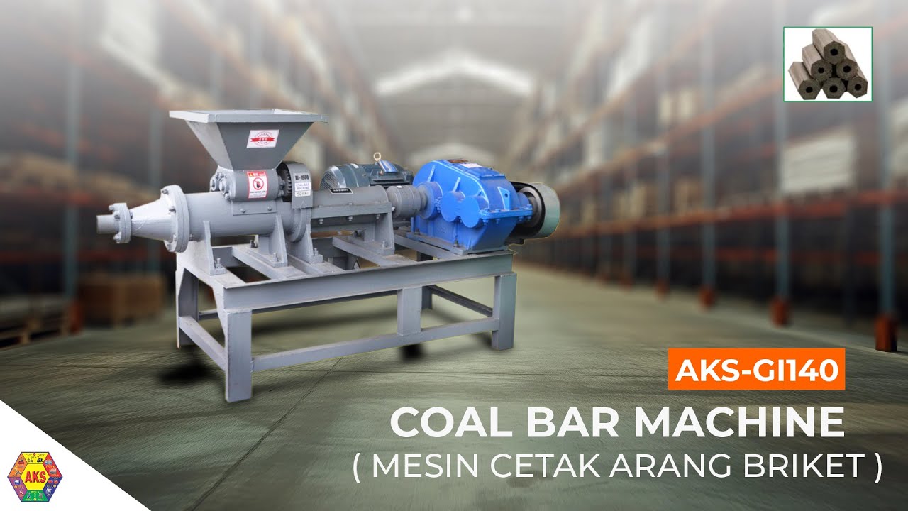 Mesin Cetak Arang Briket - Coal Bar Machine AKS-GI140
